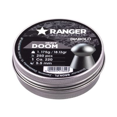 3. 5.5 mm RANGER Diabolo Doom Heavy flat pellets 250 pcs 1.175 g