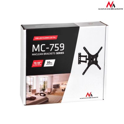 15. Maclean MC-759 TV wall mount (wall-mounted; 13" - 55"; max. 30kg)