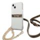 2. Guess GUHCP13SKC4GBGO iPhone 13 mini 5.4" Transparent hardcase 4G Brown Strap Gold Chain