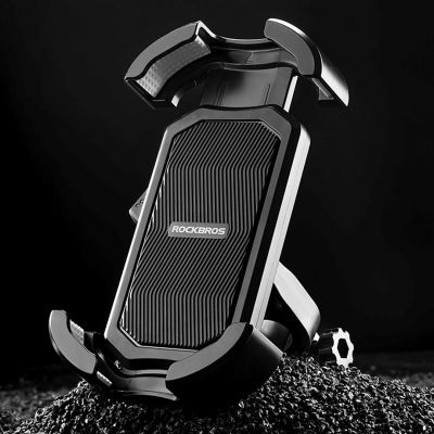 12. Rockbros 25210032001 Handlebar Phone Holder for Bikes - Black