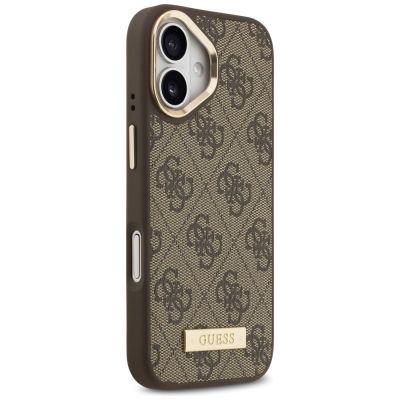 4. Guess 4G Logo Plate MagSafe case for iPhone 17 - brown