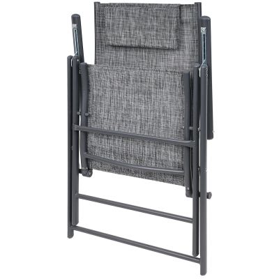 15. GARDEN CHAIR 57x68x106CM 2xTEXTLINE 7-POSITION WITH HEADREST SET OF 2 PCS