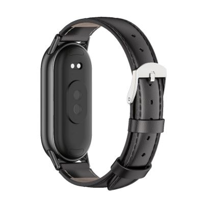 2. Tech-Protect Leatherfit strap for Xiaomi Smart Band 8 / 8 NFC - black