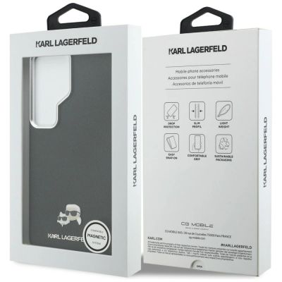 8. Karl Lagerfeld Saffiano KC Metal Logo MagSafe Case for Samsung Galaxy S26 Ultra, Black