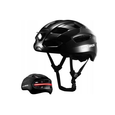 Rockbros bike helmet with lights black