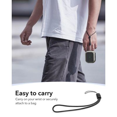 7. ESR Orbit HaloLock MagSafe Case for AirPods Pro 3 - Gray & Black