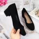16. Sergio Leone W SK354C Suede Block Heel Pumps Black