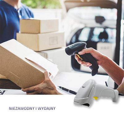 3. QOLTEC LASER BARCODE READER | 1D | USB | WHITE