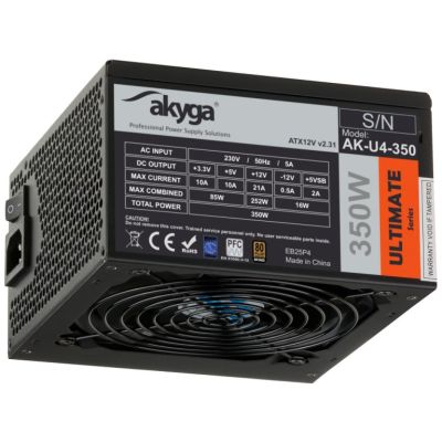 6. Akyga AK-U4-350 Power Supply Module 350 W 20+4 pin ATX ATX Black