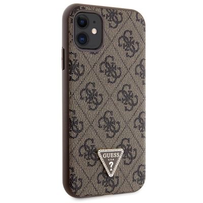 4. Guess GUHCN61P4TDSCPW Case for iPhone 11 / Xr - Brown Crossbody 4G Metal Logo