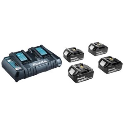 MAKITA POWER SET 18V (BL1850Bx4+DC18RD) MAKPAC