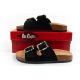10. Lee Cooper women's slip-on shoes, black suede, comfortable, lightweight