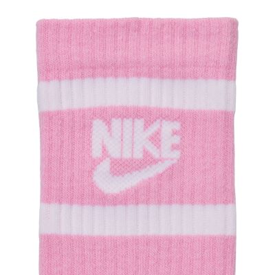 3. Nike Everyday Cush Crew Youth Socks White, Pink, Gray CK7302 905