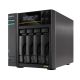 11. NAS Asustor AS6804T; Tower; 4x (3.5" SATA HDD/ 2.5" SSD); AMD Ryzen Embedded V3C14; 16G ECC DDR5 SODIMM (max. 64GB), 2x 10GbE, 2x 5GbE, 4x M.2 2280 NVMe PCIe 4.0, 2x USB4, 2x USB 3.2 Gen, 1x optional 10 GbE card