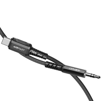 3. Acefast audio cable USB Type C - 3.5mm mini jack (male) 1.2m, AUX black (C1-08 black)