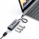5. Satechi Aluminum Hub 2in1 - Aluminum Hub for Laptops and Desktops USB-C (3x USB-A, Ethernet) (Space Gray)