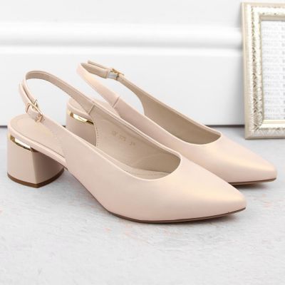 9. Elegant full sandals Sergio Leone W SK439A beige pearl