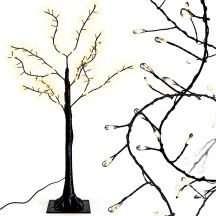 DECORATIVE TREE 150 LED 120 CM BLACK LUCA