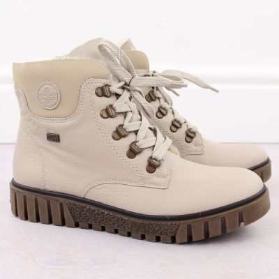 16. Waterproof beige women's hiking boots Rieker Y3433-60