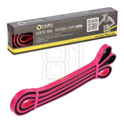 52. Exercise rubber HMS PINK-BLACK GU06 13x5x2250 mm