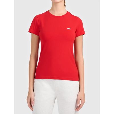 Women's slim cotton T-shirt 4F 4FWAW26TTSHF3500-62S