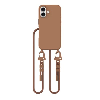 3. Tech-Protect MagNecklace MagSafe case with lanyard for iPhone 16 - brown