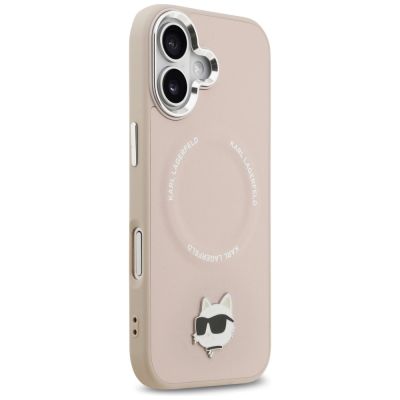 4. Karl Lagerfeld Choupette Pin MagSafe Case for iPhone 17 - Pink