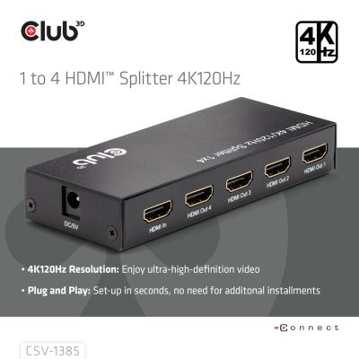3. CLUB3D Umschalter HDMI 4x HDMI