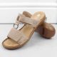 7. Comfortable Rieker W RKR681 beige flip-flops