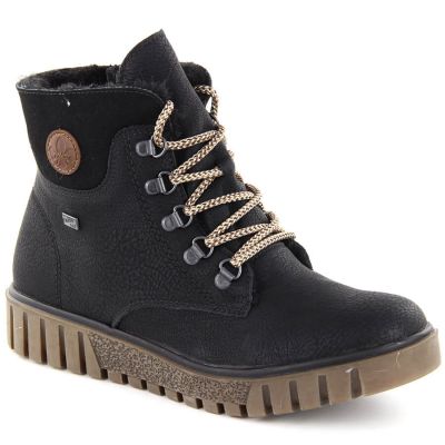 20. Waterproof black women's hiking ankle boots Rieker Y3433-00
