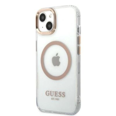 2. Guess GUHMP13MHTRMD iPhone 13 6.1 "gold / gold hard case Metal Outline Magsafe