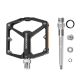 4. Rockbros K371 Reflective Aluminum Bicycle Pedals with Sealed Bearings - Black