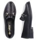 11. Women's leather moccasin shoes black Rieker 46262-01