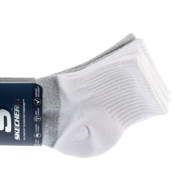 3. Skechers 3pk Mens Qtr Colorbloc Socks S118998-GRY Gray 43-46