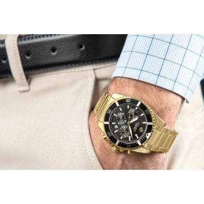 3. Men's Watch Giewont Chronograph Sapphire Gold Black GW3970-B7