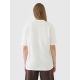 4. Women's oversize plain T-shirt 4F 4FRSS25TTSHF2694-11S