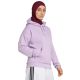 4. Women's adidas Essentials Linear French Terry Hoodie Purple JY0036