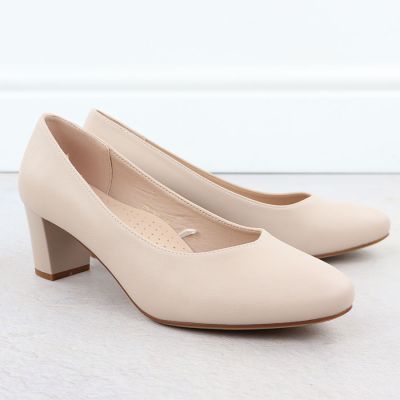 15. Sergio Leone W SK415B beige high heel pumps