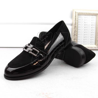 7. Filippo W PAW544 black shoes with cubic zirconia