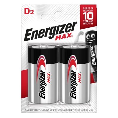 ENERGIZER BATTERY MAX D LR20. 2 pcs. ECO packaging