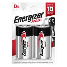 ENERGIZER BATTERY MAX D LR20. 2 pcs. ECO packaging
