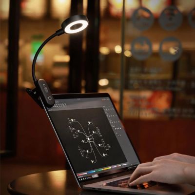 8. Tech-Protect LL100 Wireless Lamp with Clip + USB-A / USB-C Cable 30 cm - Black