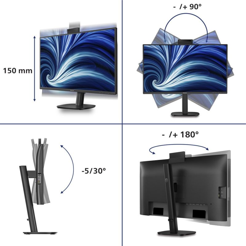 3. Philips 3000 series 27B2U3601H/00 computer monitor 68.6 cm (27") 2560 x 1440 px Quad HD LCD Black