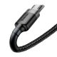4. Baseus Cafule Cable durable nylon cable USB / micro USB 2A 3M black-gray (CAMKLF-HG1)