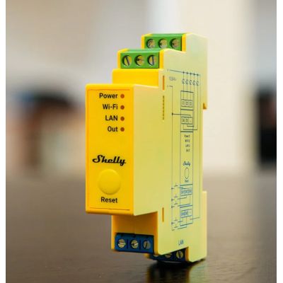 5. Shelly Pro RGBWW PM Wireless Yellow
