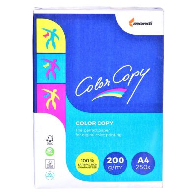 3. Mondi Color Copy 8687A20 office copier paper (A4; 200g/m2; 250 sheets; white paper; satin)