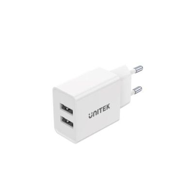 4. UNITEK CHARGER 2X USB-A, 12W, WHITE, P1113A-EU