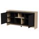 2. PORTO 2D chest of drawers 150x38x77 oak/black