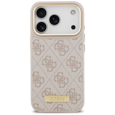 3. Guess 4G Logo Plate MagSafe Case for iPhone 17 Pro - Pink