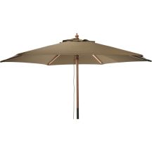 WOODEN GARDEN UMBRELLA 250 CM FOLDABLE SAND